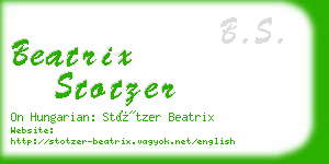 beatrix stotzer business card